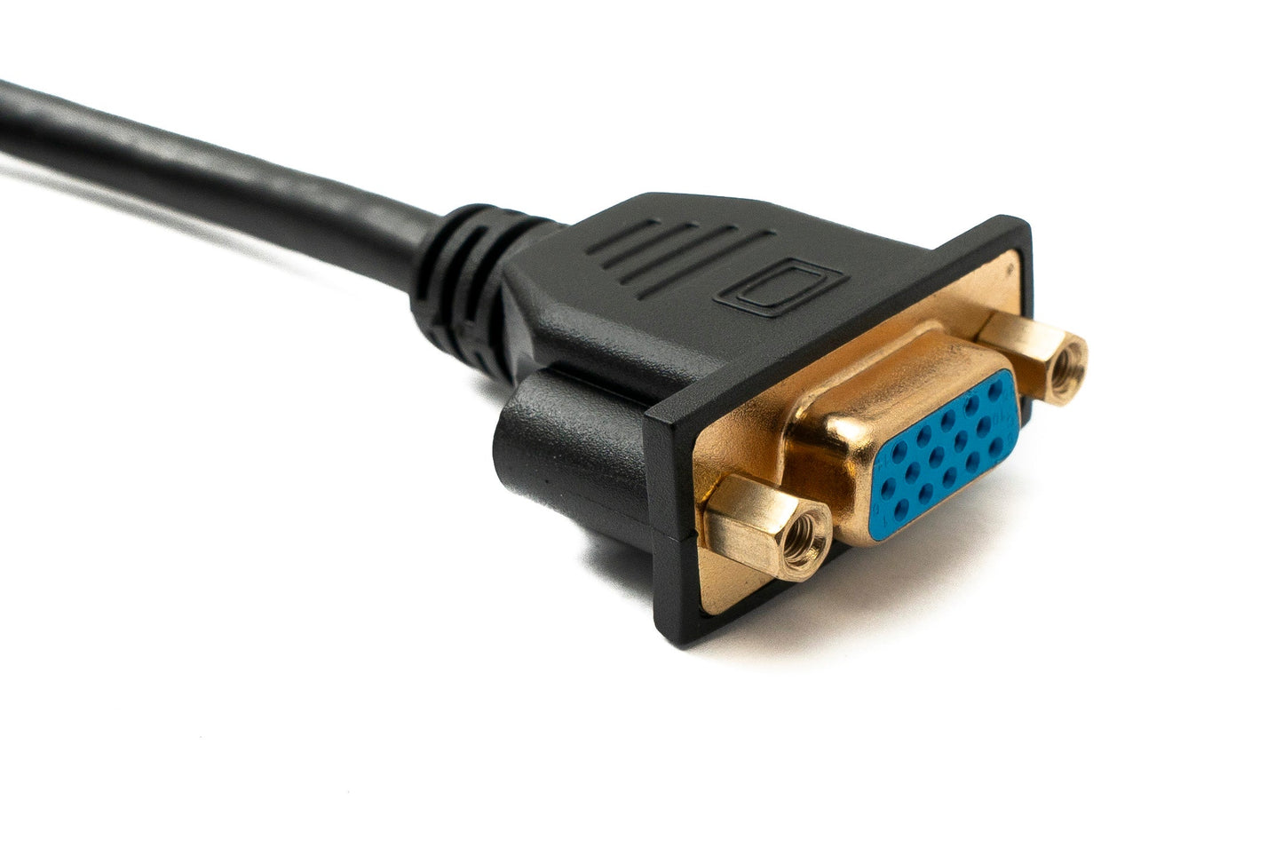 SYSTEM-S D Sub15 kapall 50 cm HD VGA 15 pinna karlkyns í kvenkyns DB15 hallaður niðurhallaður
