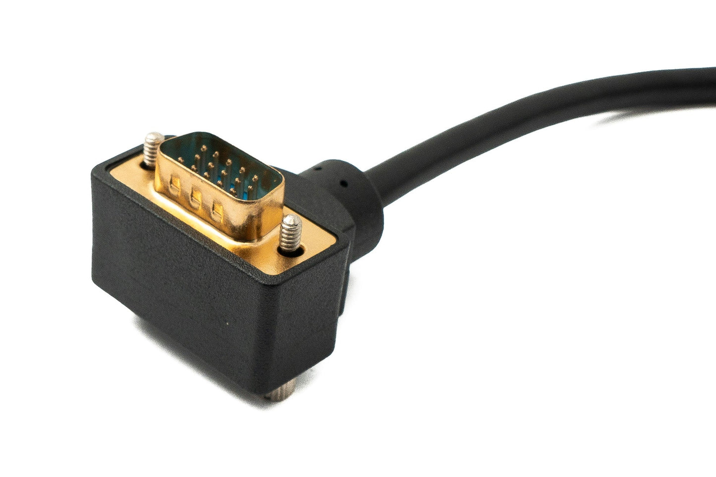 SYSTEM-S D Sub15 kapall 50 cm HD VGA 15 pinna karlkyns í kvenkyns DB15 hallaður niðurhallaður