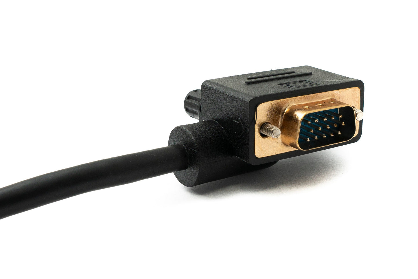SYSTEM-S D Sub15 kapall 150 cm HD VGA 15 pinna karlkyns í kvenkyns DB15 vinklaður vinstri vinklaður