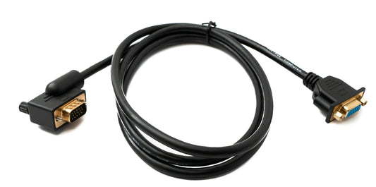 SYSTEM-S D Sub15 cable 150 cm HD VGA 15 pin male to female DB15 angled right angled