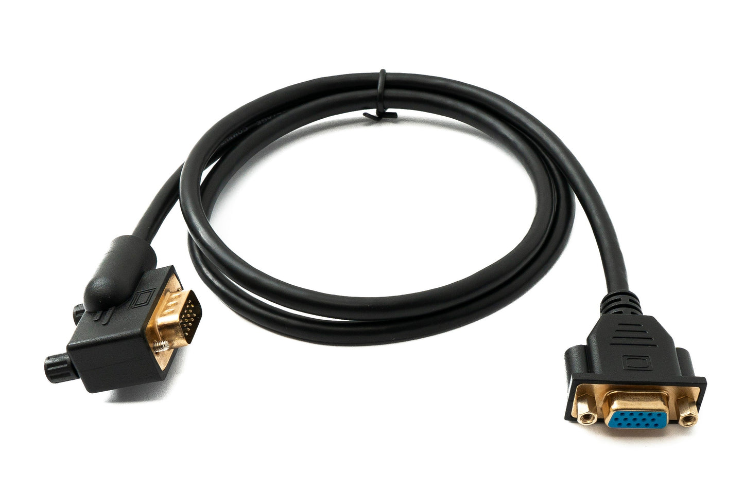 SYSTEM-S D Sub15 kapall 100 cm HD VGA 15 pinna karlkyns í kvenkyns DB15 hornrétt hornrétt