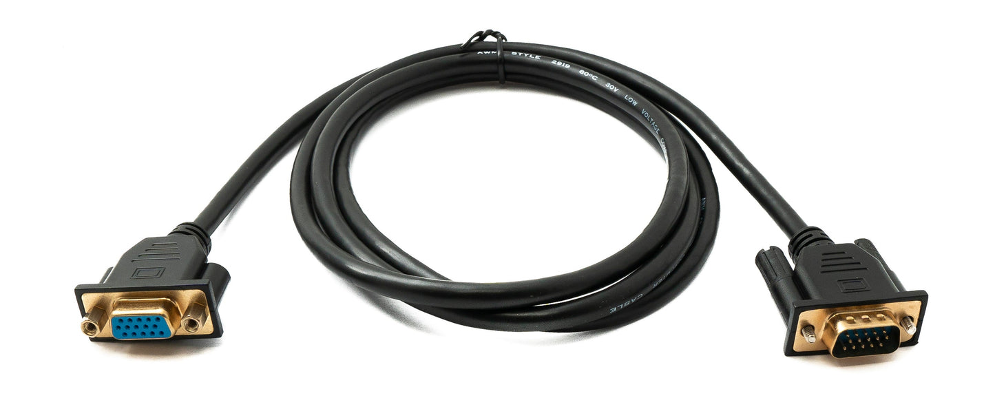 SYSTEM-S D Sub15 snúra 150 cm HD VGA 15 pinna karlkyns í kvenkyns DB15