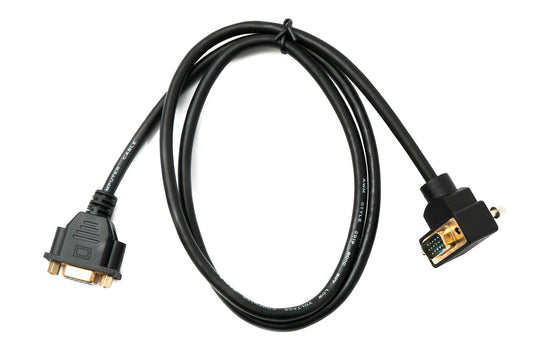 SYSTEM-S D Sub15 cable 100 cm HD VGA 15 pin male to female DB15 angled up angled