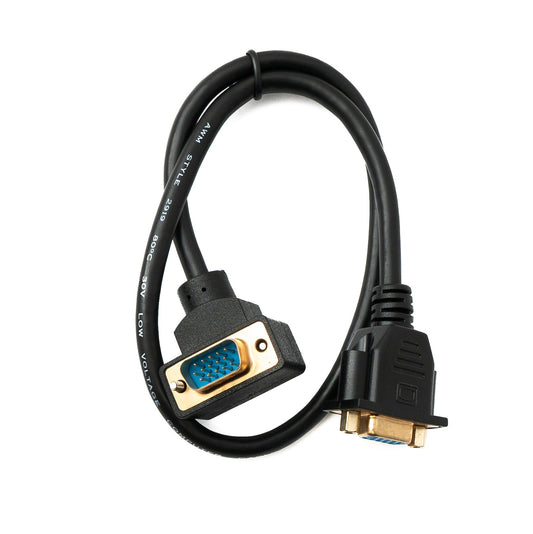 SYSTEM-S D Sub15 kapall 50 cm HD VGA 15 pinna karlkyns í kvenkyns DB15 hornrétt upp á við