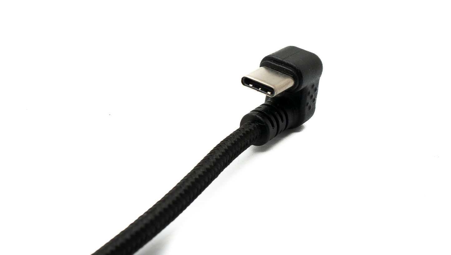 SYSTEM-S USB 3.1 cable 150 cm Type C plug to 2.0 A plug 180° U Turn angle