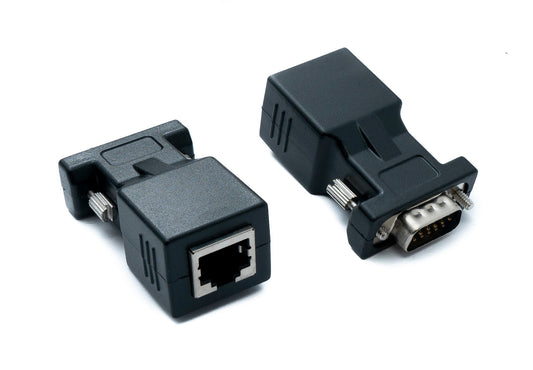 SYSTEM-S Ethernet VGA over IP converter 2x VGA plug to LAN RJ45 socket 20m range