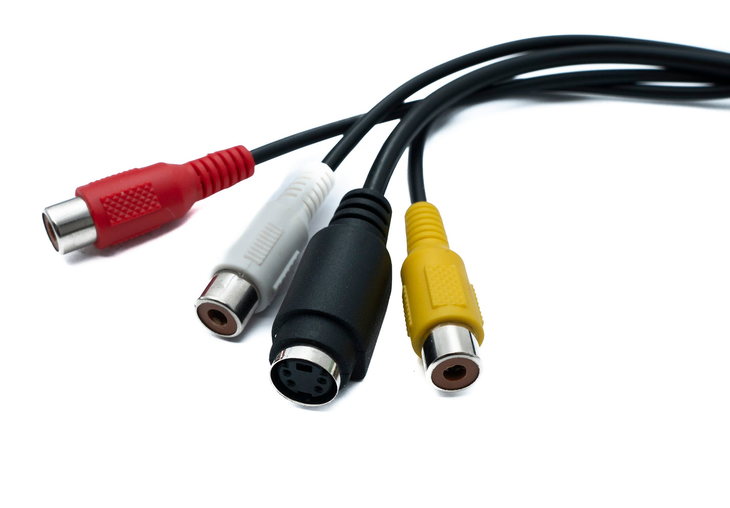 SYSTEM-S 2 í 1 VGA snúra 20 cm tengi í S-Video tengi og Cinch 3 RCA samsett tengi