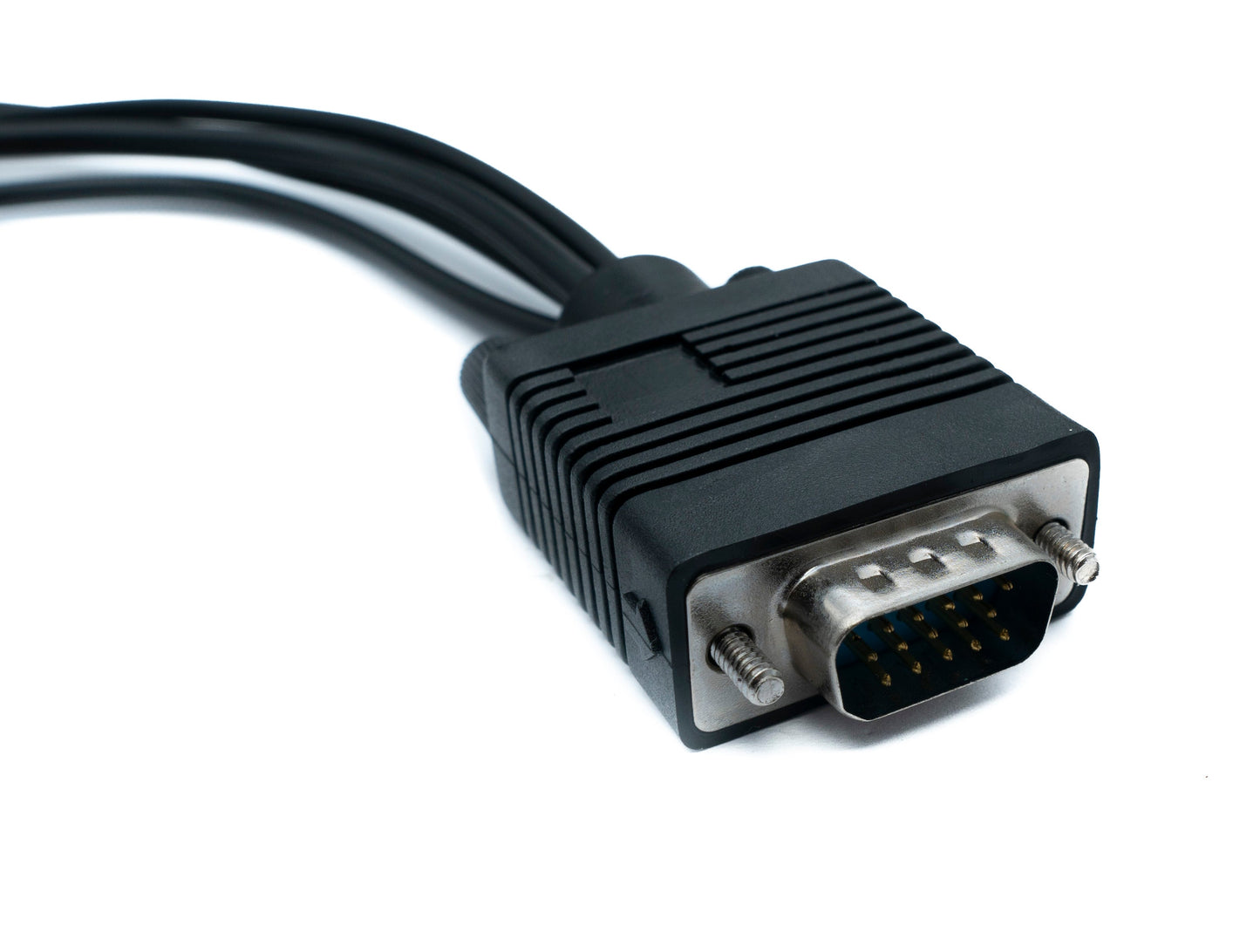 SYSTEM-S 2 í 1 VGA snúra 20 cm tengi í S-Video tengi og Cinch 3 RCA samsett tengi