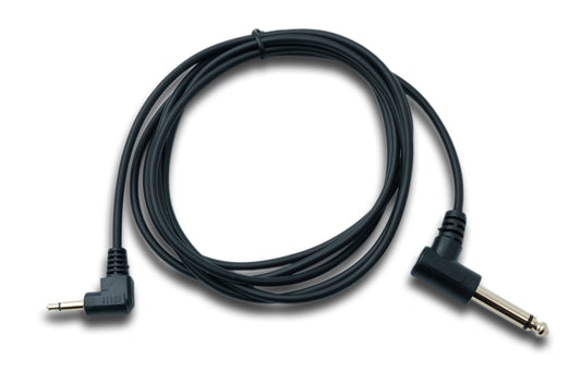SYSTEM-S Audio Cable 180 cm Mono TS 6.35 mm jack plug to 3.5 mm plug angle