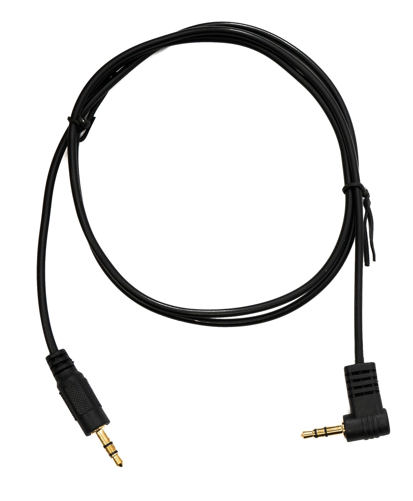 SYSTEM-S Audio Klinke Kabel 100 cm 3,5 mm TRS Stecker zu Stecker Winkel AUX Schwarz