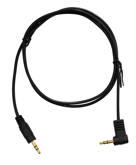 SYSTEM-S Audio Klinke Kabel 100 cm 3,5 mm TRS Stecker zu Stecker Winkel AUX Schwarz