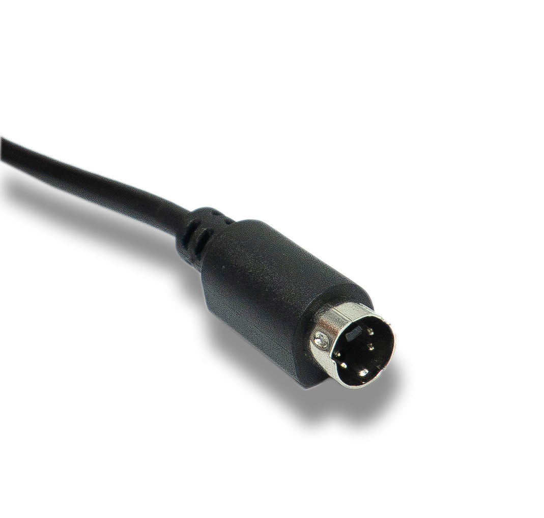 SYSTEM-S S-Video cable 180 cm Din 4 pin male to male in black