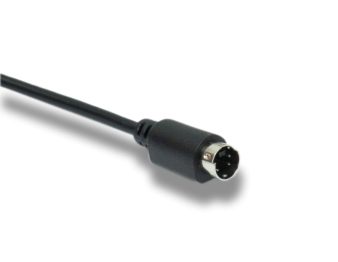 SYSTEM-S S-Video cable 180 cm Din 4 pin male to male in black