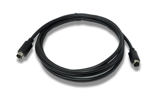 SYSTEM-S S-Video cable 180 cm Din 8 pin male to male in black