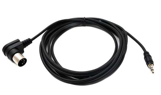 SYSTEM-S MIDI snúra 3 m Din 5 pinna tengi í 3,5 mm jack tengi AUX vinklaður