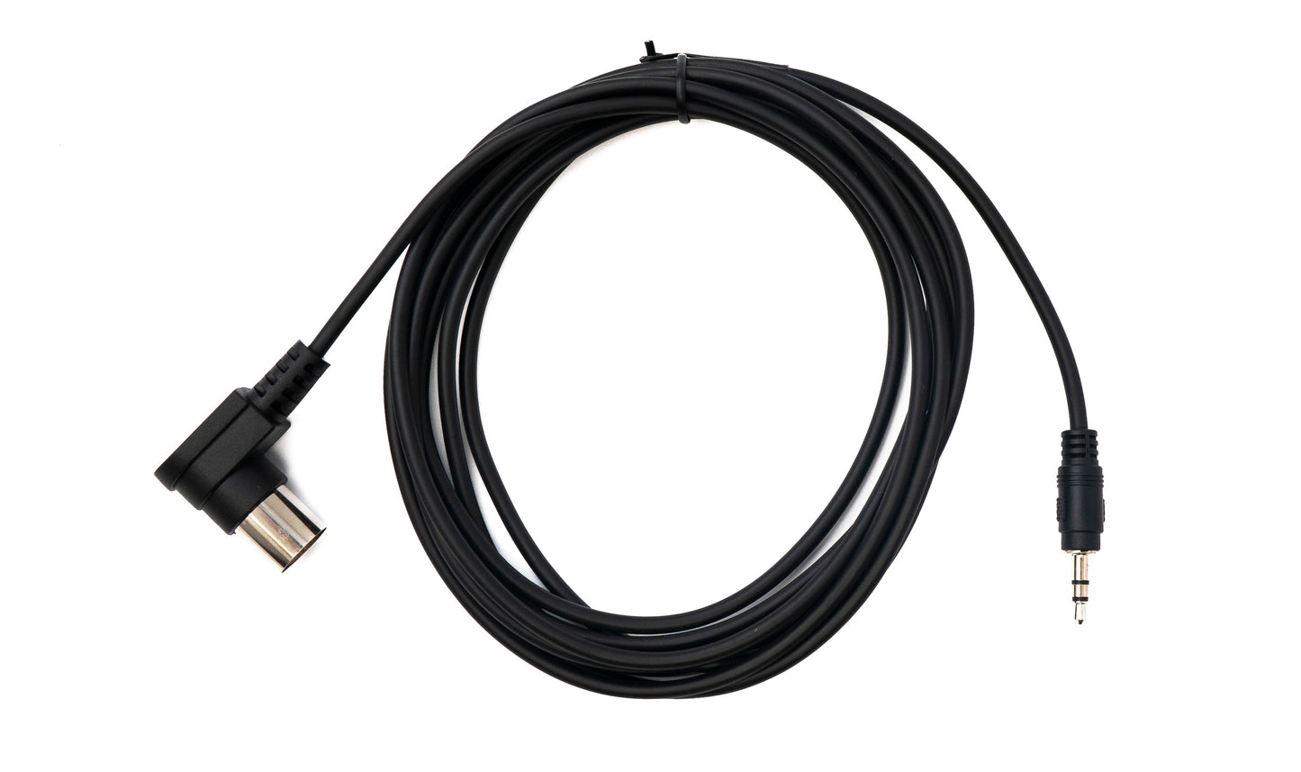 SYSTEM-S MIDI snúra 3 m Din 5 pinna tengi í 3,5 mm jack tengi AUX vinklaður