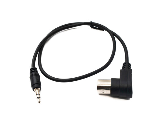SYSTEM-S MIDI snúra 50 cm Din 5 pinna tengi í 3,5 mm jack tengi AUX vinklaður