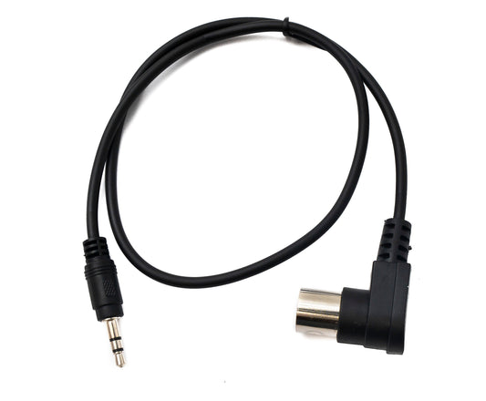 SYSTEM-S MIDI snúra 50 cm Din 5 pinna tengi í 3,5 mm jack tengi AUX vinklaður