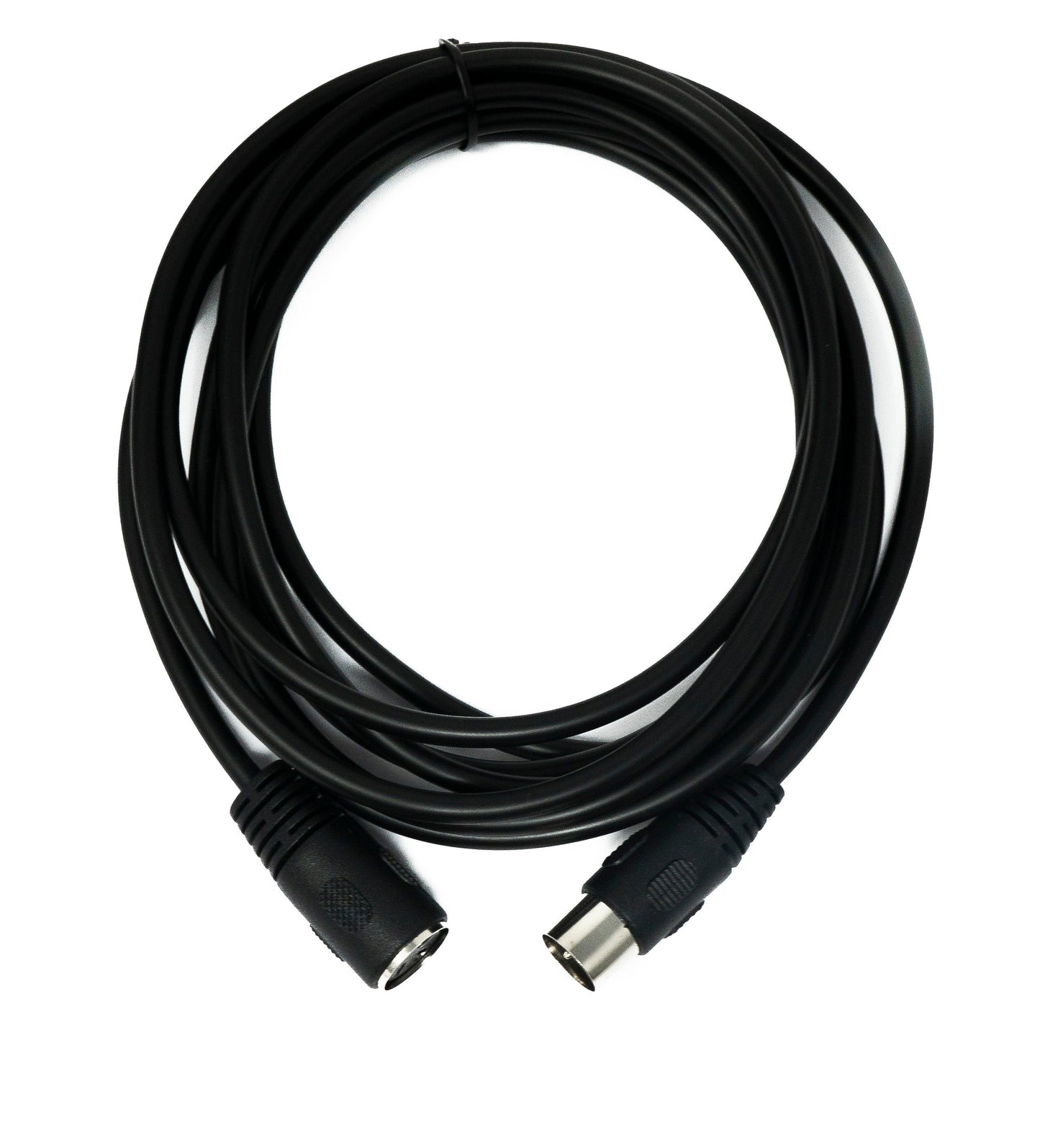 SYSTEM-S S-Video Kabel 3 m Din 3 Pin Stecker zu Buchse in Schwarz