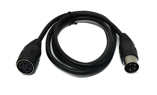 SYSTEM-S S-Video cable 100 cm Din 4 pin male to female in black
