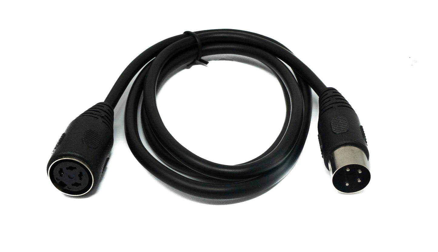 SYSTEM-S S-Video cable 300 cm Din 4 pin male to female in black