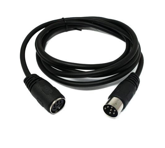 SYSTEM-S S-Video Kabel 150 cm Din 6 Pin Stecker zu Buchse in Schwarz