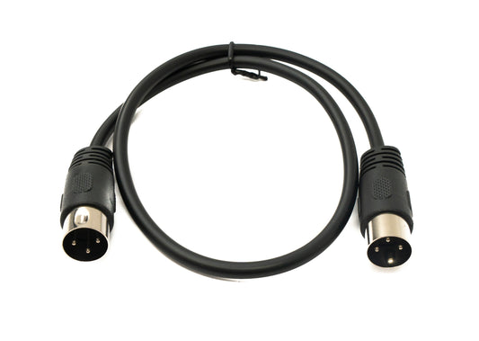 SYSTEM-S S-Video cable 50 cm Din 3 pin male to male black