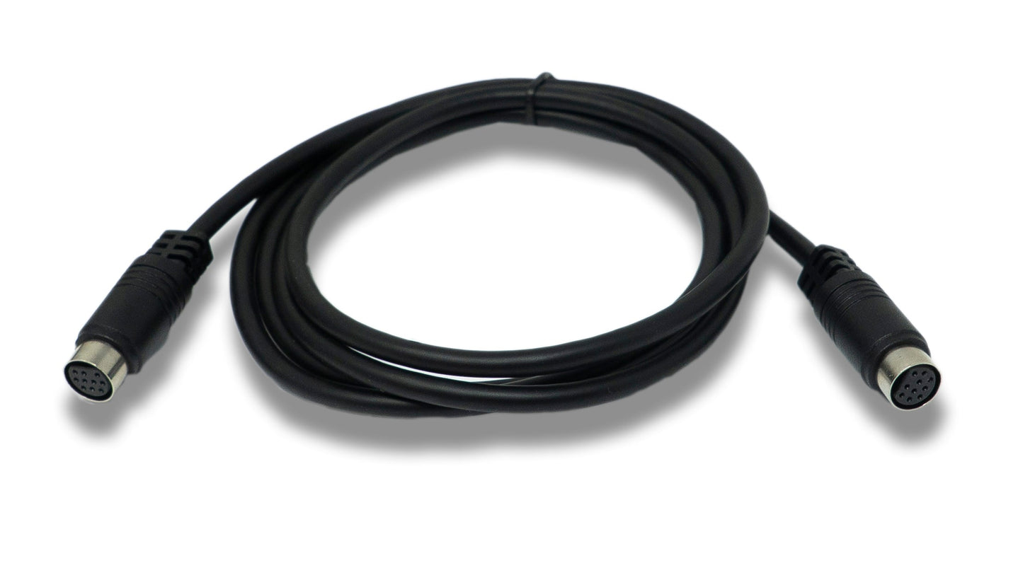 SYSTEM-S S-Video snúra 150 cm Mini Din 10 pinna kvenkyns í kvenkyns í svörtu