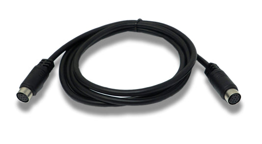 SYSTEM-S S-Video cable 150 cm Mini Din 10 pin female to female in black
