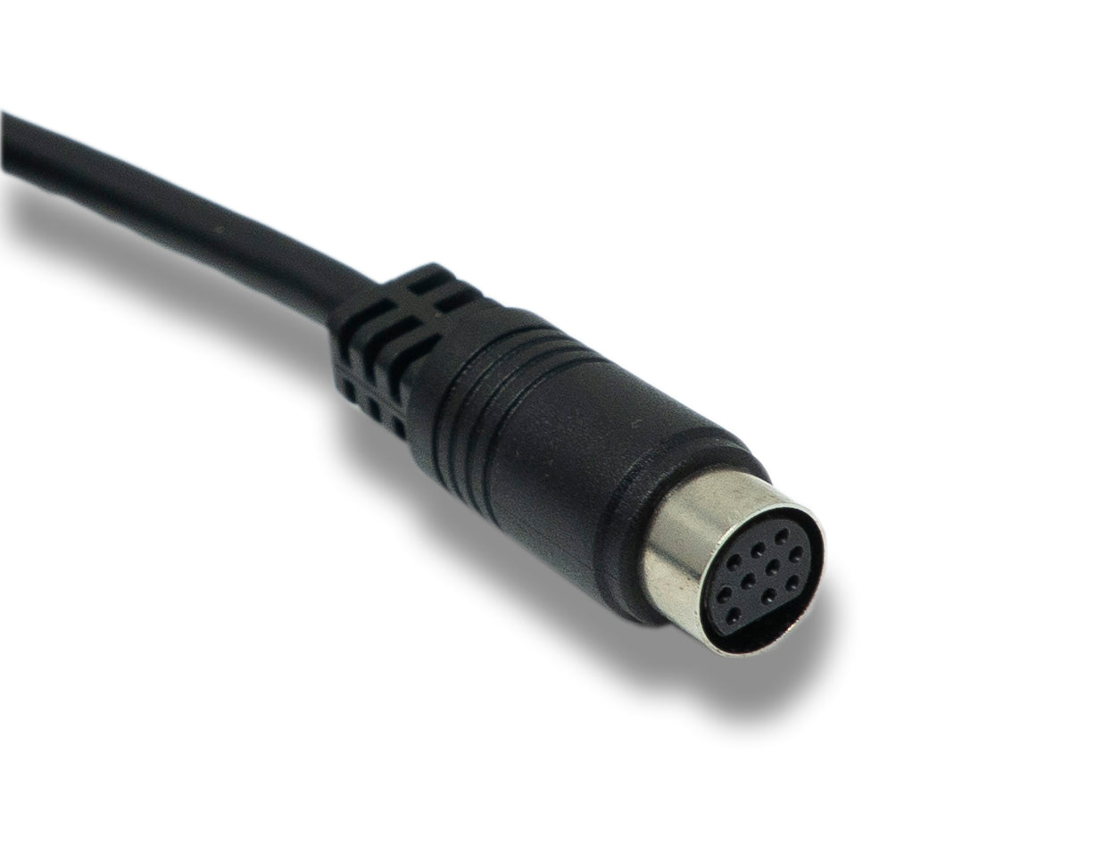 SYSTEM-S S-Video snúra 150 cm Mini Din 10 pinna kvenkyns í kvenkyns í svörtu