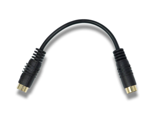 SYSTEM-S S-Video Kabel 15 cm Mini Din 4 Pin Buchse zu Buchse in Schwarz