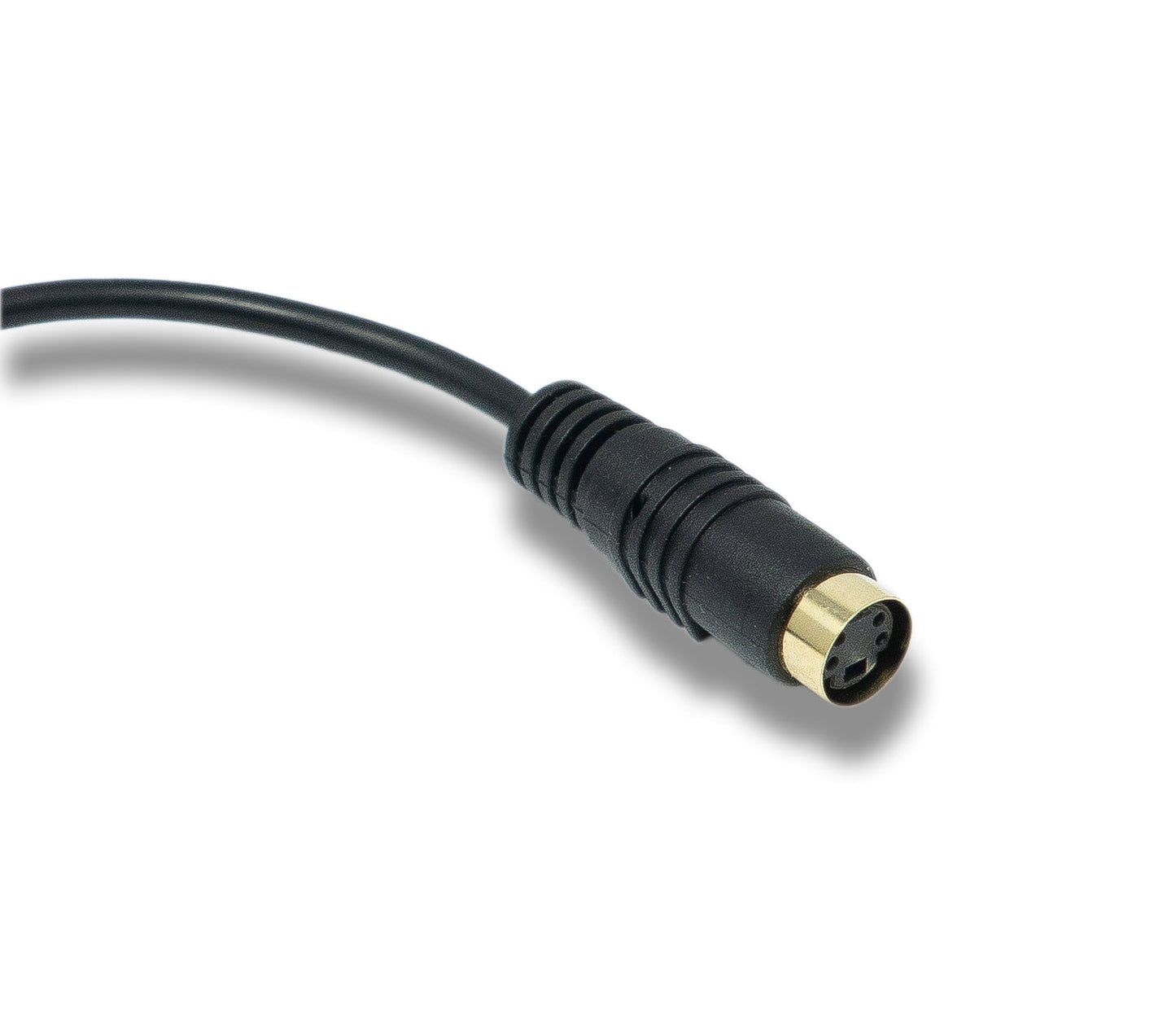 SYSTEM-S S-Video Kabel 15 cm Mini Din 4 Pin Buchse zu Buchse in Schwarz