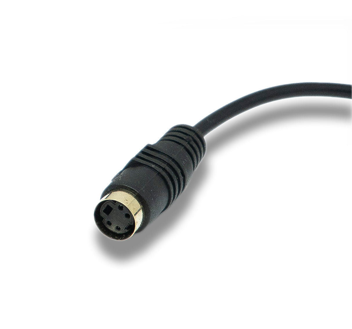 SYSTEM-S S-Video Kabel 15 cm Mini Din 4 Pin Buchse zu Buchse in Schwarz