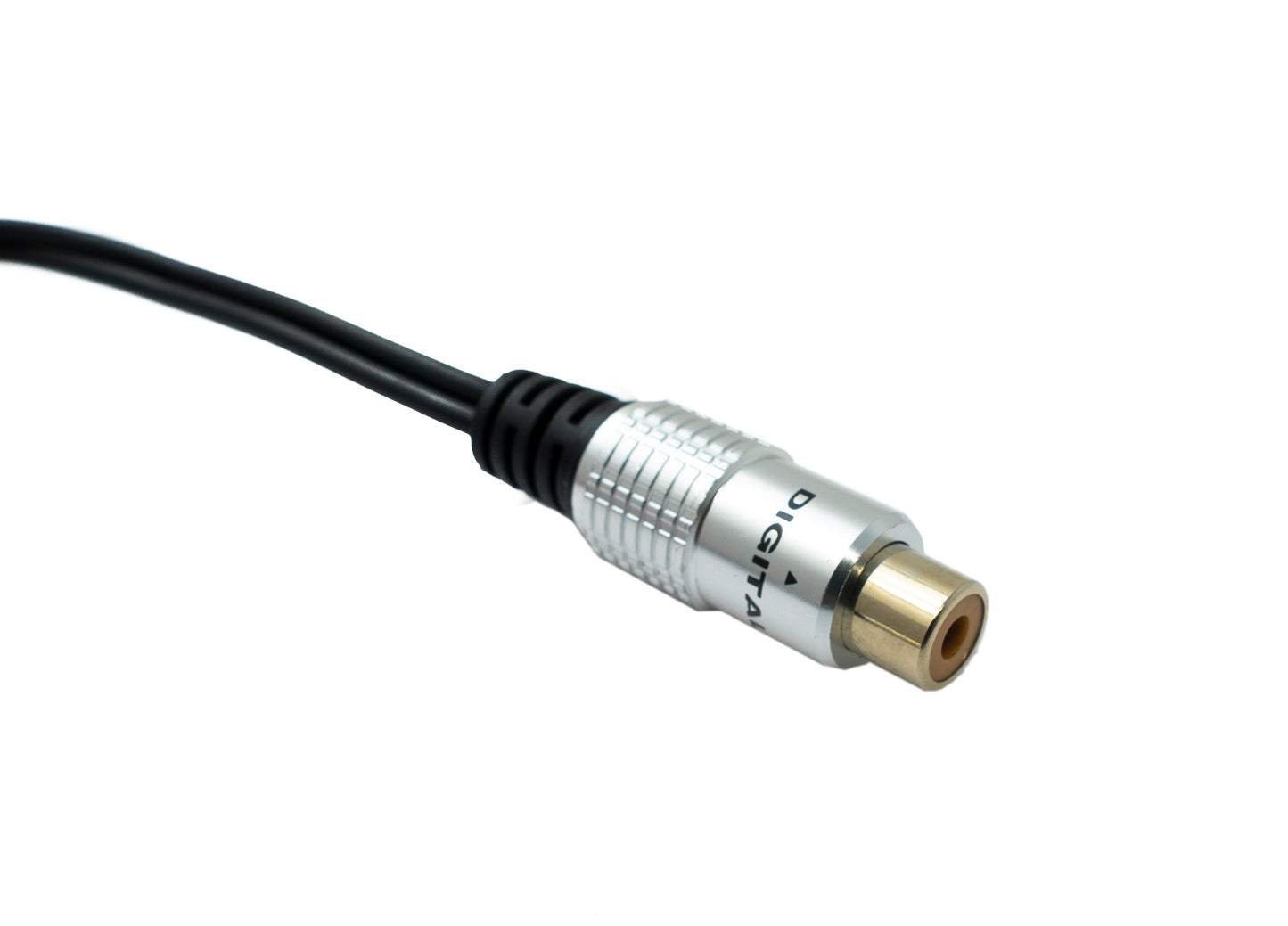 SYSTEM-S Y Cinch RCA Kabel 25 cm 1 polig Buchse zu 2x Stecker Audio in Schwarz