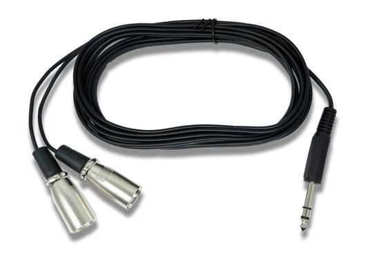 SYSTEM-S Audio Y Cable 3 m AUX 6.35 mm TRS plug to 2x XLR 3-pin plug