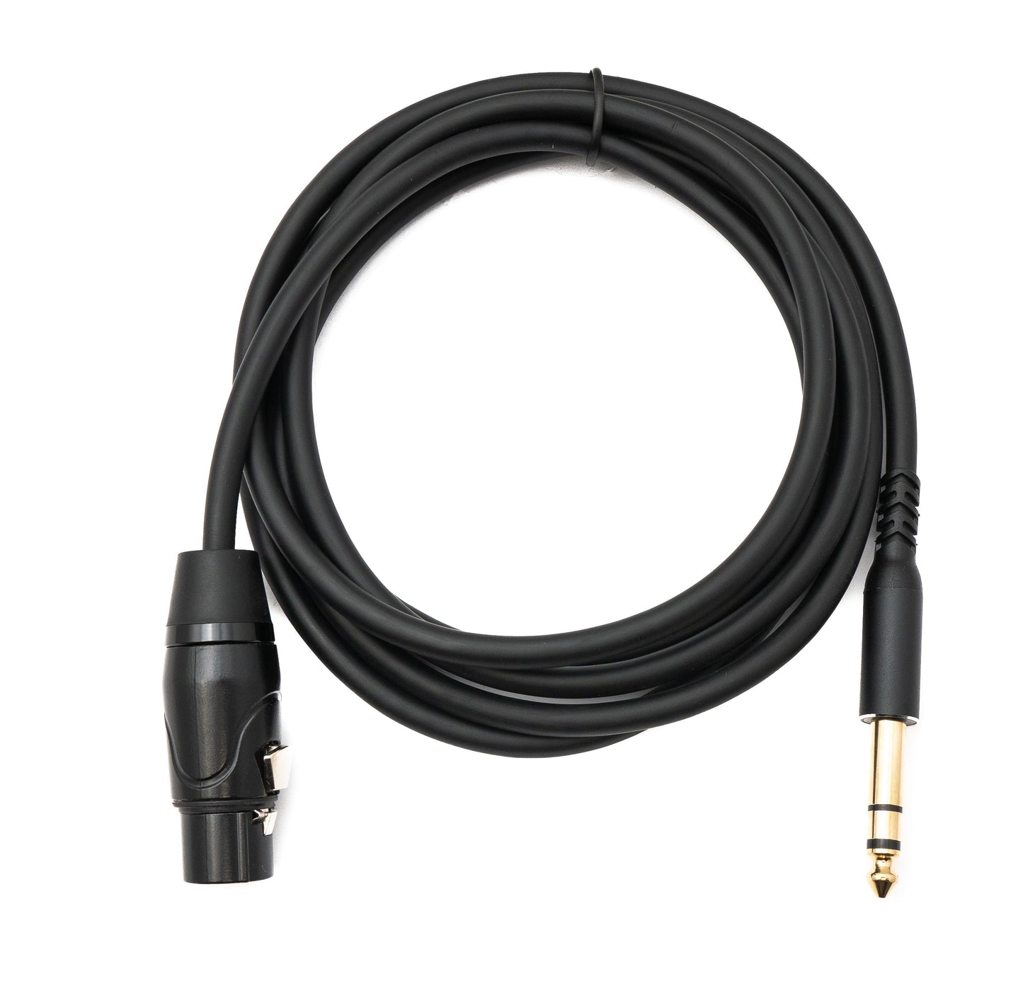 SYSTEM-S Hljóðsnúra 2 m 6,35 mm jack-tengi í XLR 3 pinna tengi í svörtu