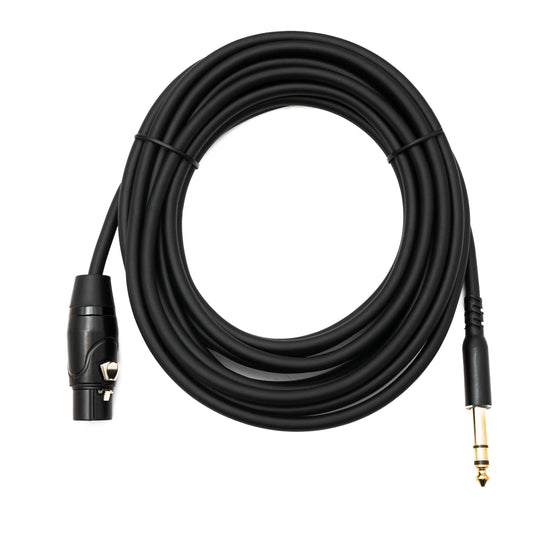 SYSTEM-S Hljóðsnúra 5 m 6,35 mm jack-tengi í XLR 3 pinna tengi í svörtu