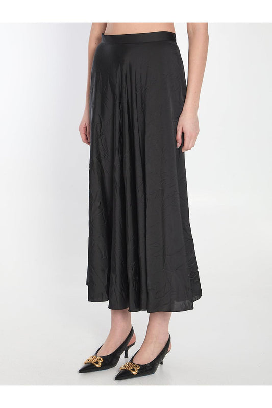 Asymmetrical midi skirt