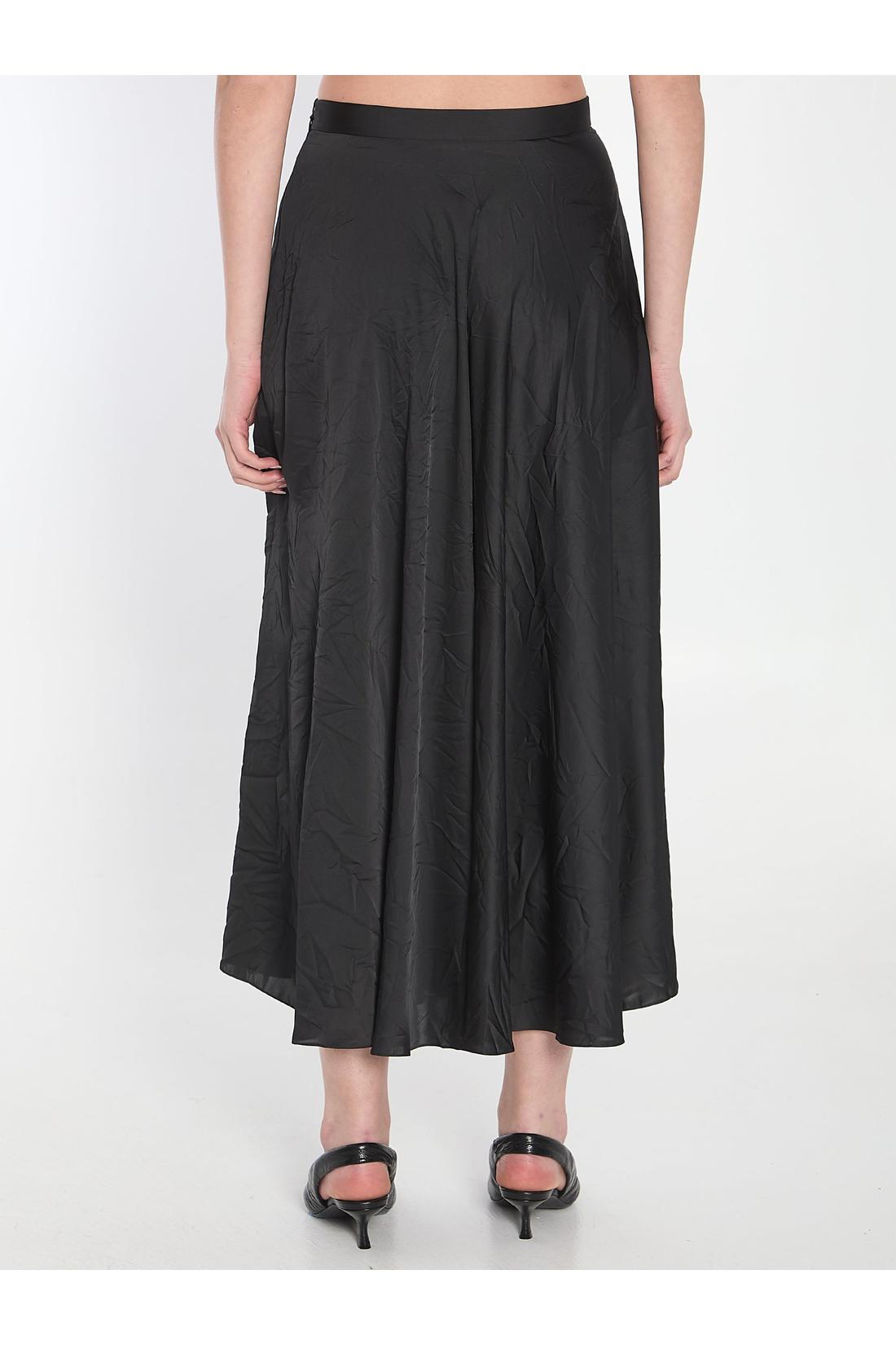 Asymmetrical midi skirt