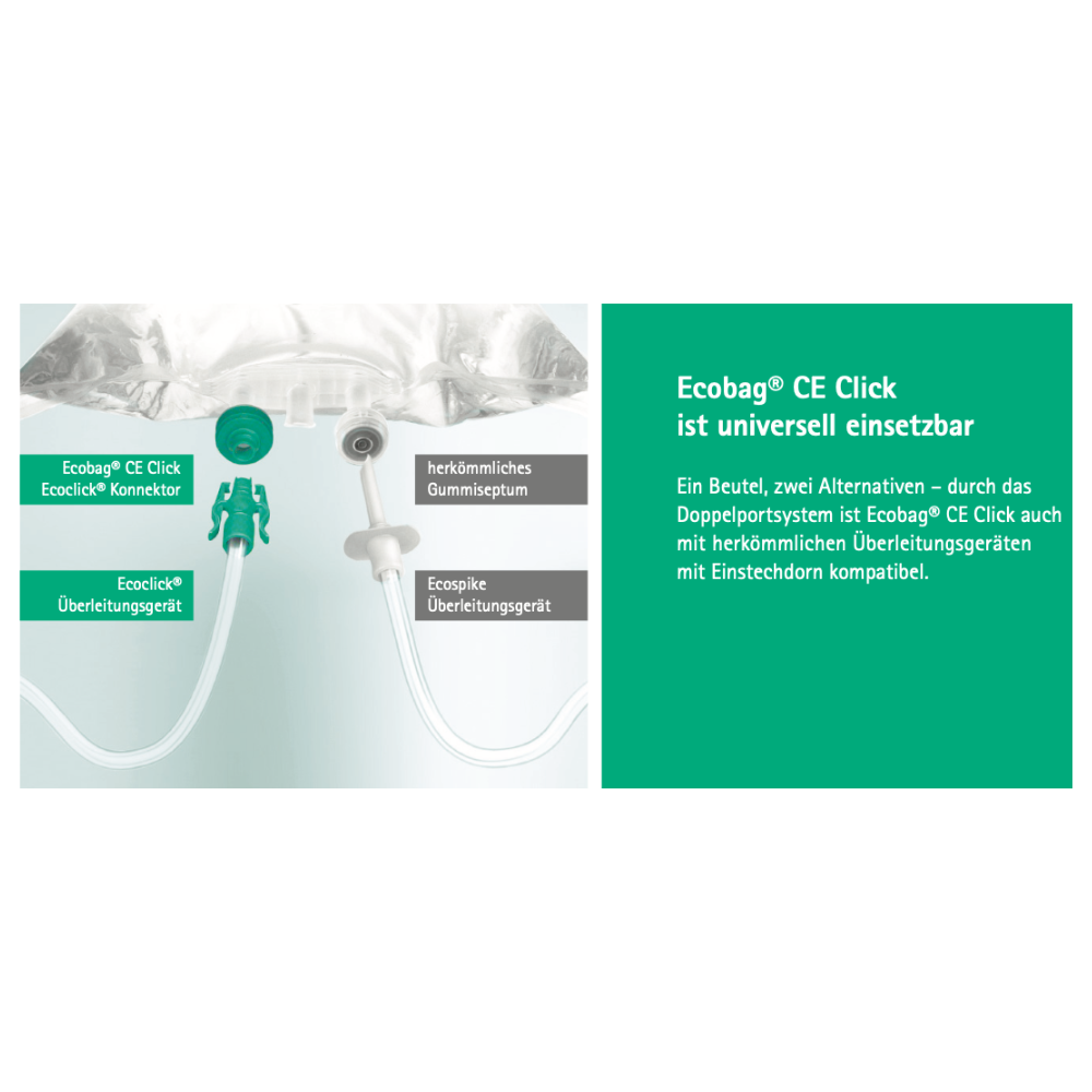 Auslaufartikel: B. Braun Ecobag® CE Click NaCl 0,9% Spüllösung 2 x 5.000 ml | Karton (2 Packungen)