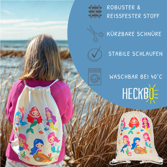 Líkamsræktartaska hafmeyja beige