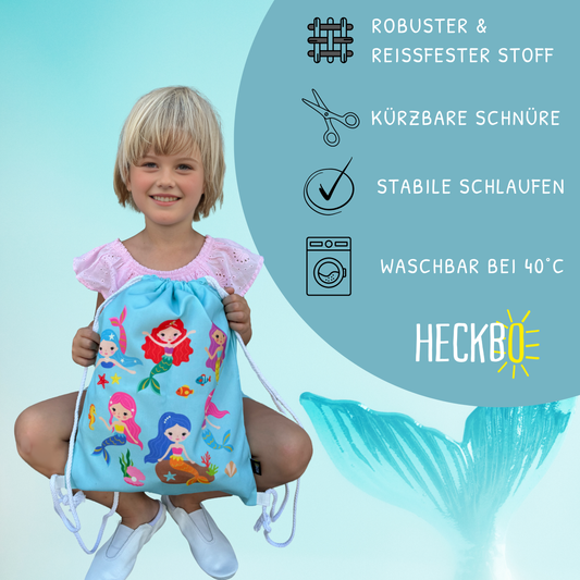 Hafmeyja íþróttataska tyrkisblá