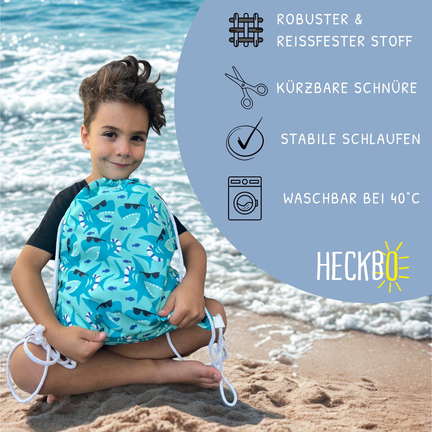 Kinder Turnbeutel Hai