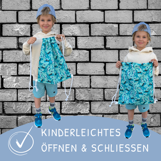 Kinder Turnbeutel Hai