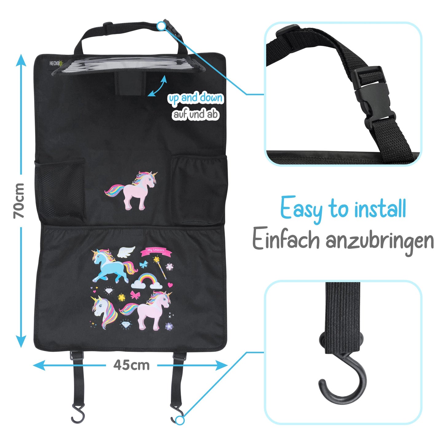 Auto RĂĽcksitz Organizer - Einhorn