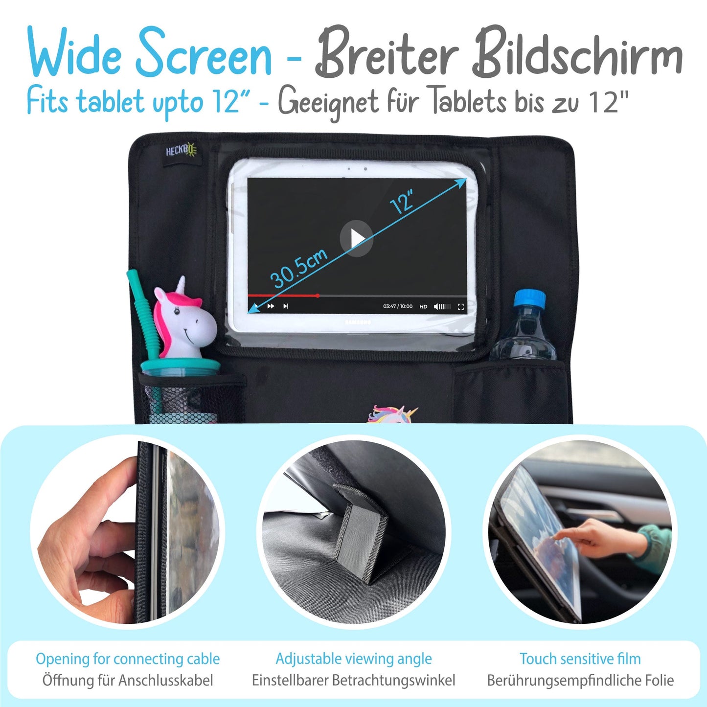 Auto RĂĽcksitz Organizer - Einhorn