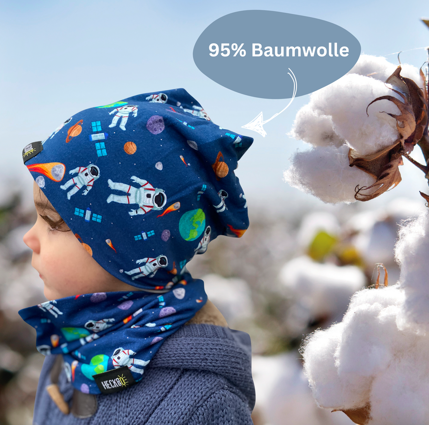 Kinder Beanie Mütze & Loop Set - Astronaut