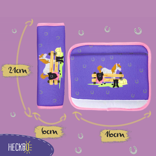 Car seat belt protector horse