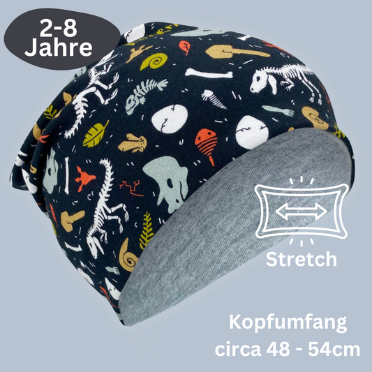 Kids Beanie Hat & Loop Set - Dino Bones