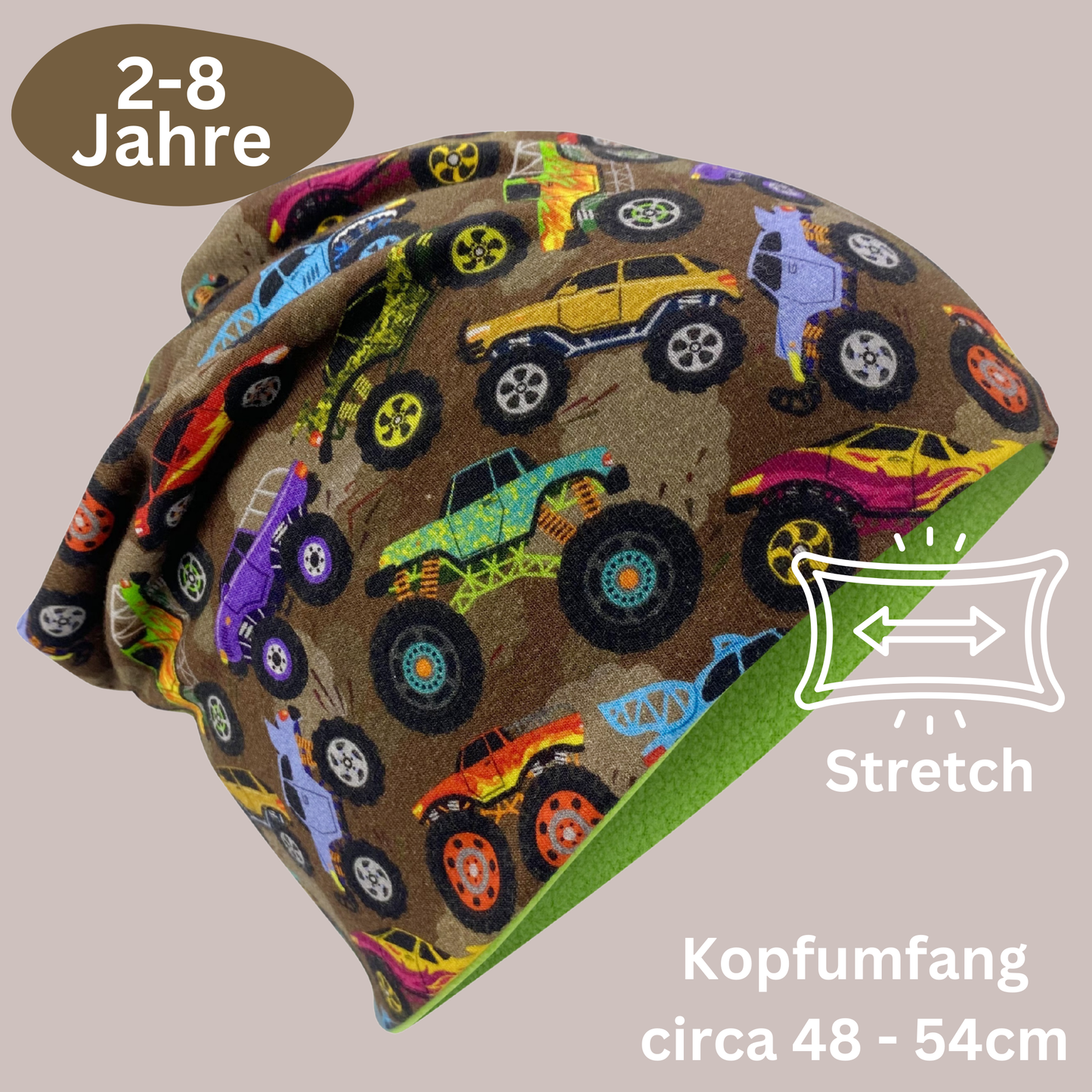Kinder Beanie Mütze & Loop Set - Monster Truck